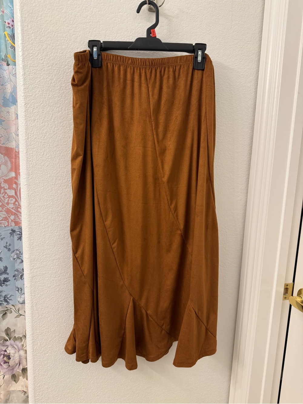 New Urban Coco Western Style suede feel skirt xxl brown cowgirl boho